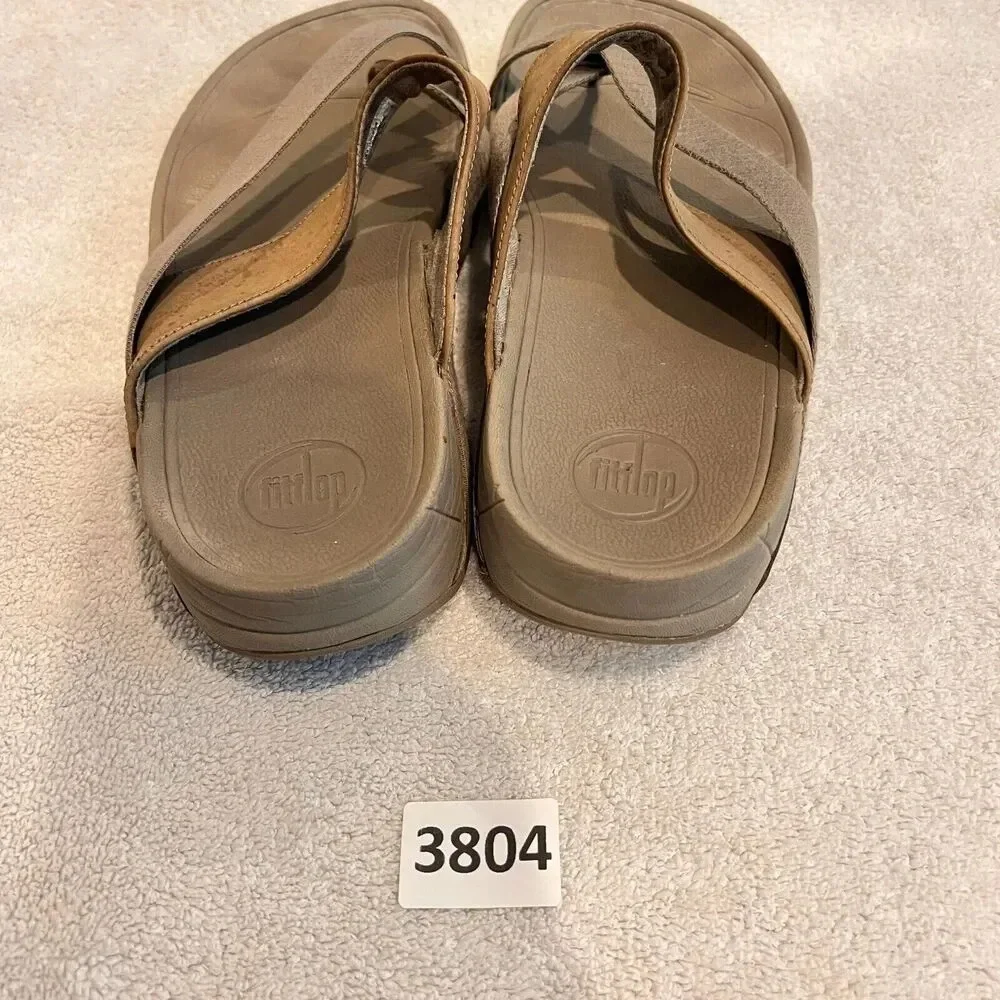 Fitflop MensTaupe Sling Nylon Walking Sandal 11 Flat Comfort Slip On Casual